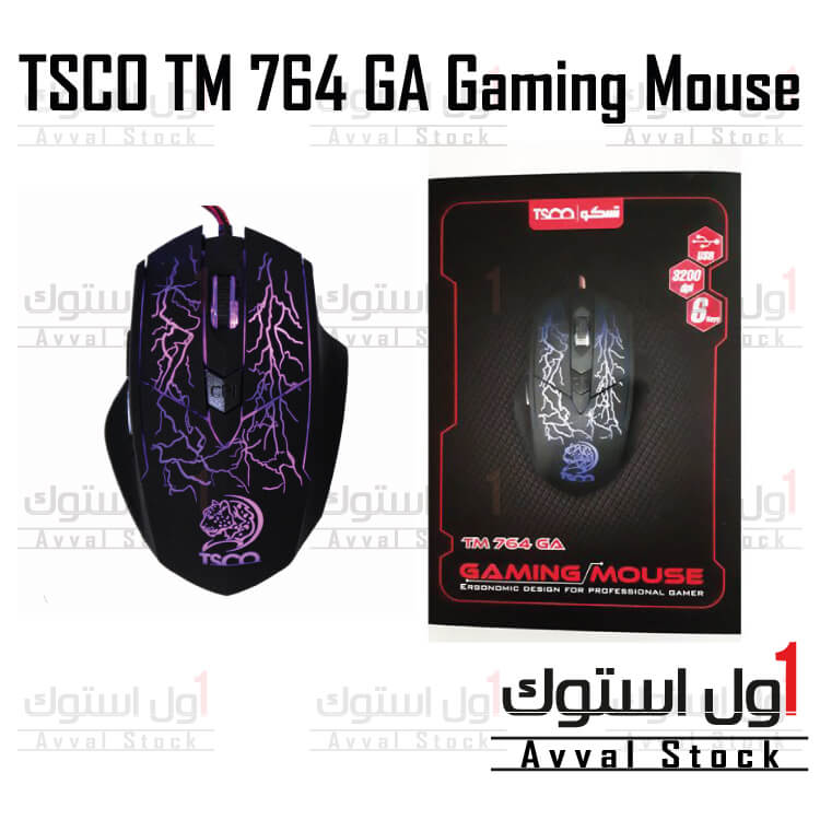 44679ماوس گیمینگ تسکو مدل TM 764 GA